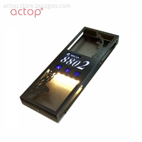 Actop high-Tech smart hotel door number plate